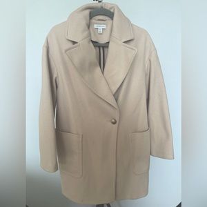 TOPSHOP COAT IN CREAM